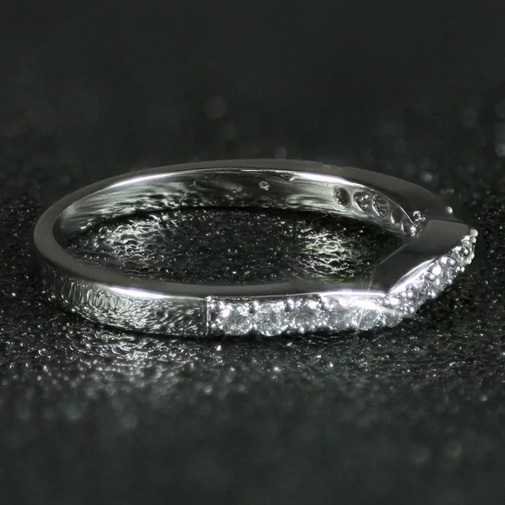 *NEW 18K White Gold Princess Cut Diamond 3PC Ring